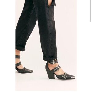 Jeffrey Campbell x free people Hendrix Heels size 6 black. NWT